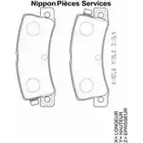 Тормозные колодки, дисковые, комплект NPS T361A08 58V MJIU 3010202 2PY1O изображение 0