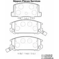 Тормозные колодки, дисковые, комплект NPS EI4D0V U 3010203 LYKN3 T361A09 изображение 0