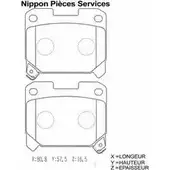 Тормозные колодки, дисковые, комплект NPS FFQOKV 3010218 T361A22 U 607ZL изображение 0