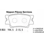 Тормозные колодки, дисковые, комплект NPS T361A33 3010229 YYT3DB S HH9VWT изображение 0