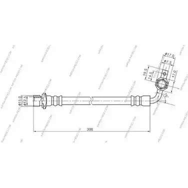 Тормозной шланг NPS 5QGE1KU T KDZCB T370A220 3010369 изображение 0