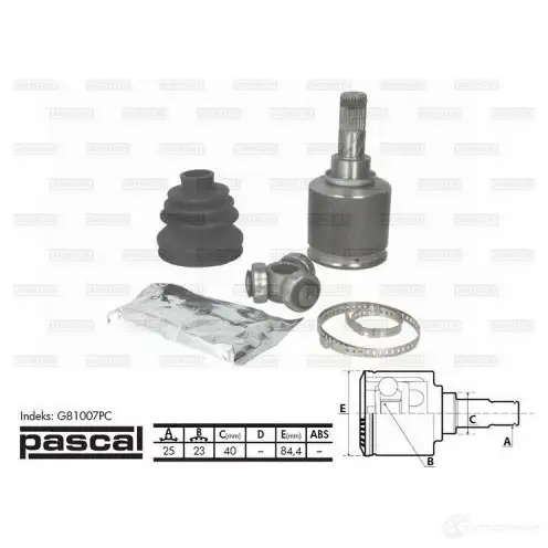 Шрус граната PASCAL 3859768 5900427392281 IL2PCF 5 g7m007pc изображение 0