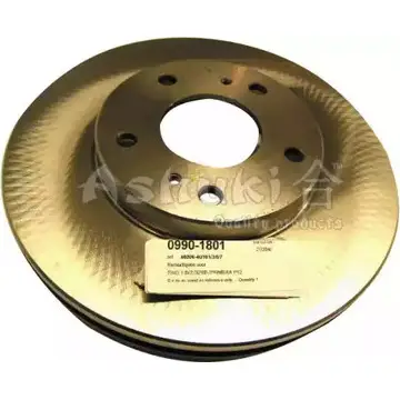 Тормозной диск ASHUKI 0990-1801 UQ AIJ 3034399 M5Y3G изображение 0