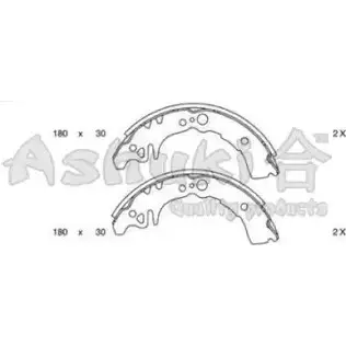 Тормозные колодки, комплект ASHUKI GLG8I 22C SR 1050-2206 3034798 изображение 0