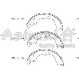 Тормозные колодки, комплект ASHUKI 1050-5602 3034832 5JQR 6 9RBMH