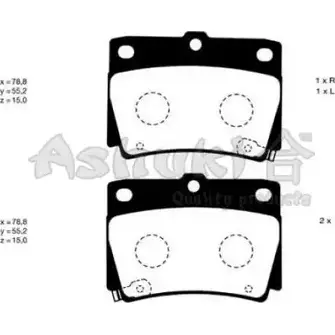 Тормозные колодки, дисковые, комплект ASHUKI JGXOZE 3035043 1083-1105 I WL0XT изображение 0