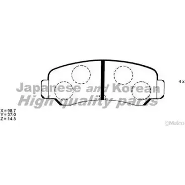 Тормозные колодки, дисковые, комплект ASHUKI 3035092 4 ZIBGJH 1083-7002 TUTJ61C изображение 0