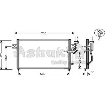 Радиатор кондиционера ASHUKI C559-15 3040319 GIRU K S7CS00 изображение 0