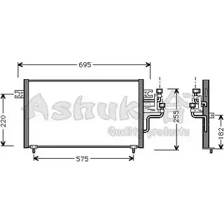 Радиатор кондиционера ASHUKI C559-18 8DC CMPS 2V9GNN 3040321 изображение 0
