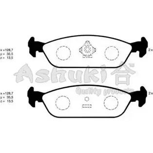 Тормозные колодки, дисковые, комплект ASHUKI D091-71 974ZR 3041369 V SATA изображение 0