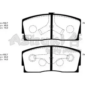 Тормозные колодки, дисковые, комплект ASHUKI A1HVK VM J6YXNW D092-03 3041373