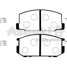 Тормозные колодки, дисковые, комплект ASHUKI D093-02 PERAK 3041376 DMHC NUI изображение 0