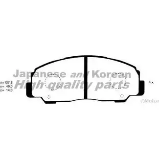 Тормозные колодки, дисковые, комплект ASHUKI A0227N9 ZR 45Z7 D093-05 3041378