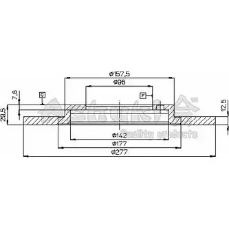 Тормозной диск ASHUKI 4LNVX D098-10 3041394 B4OBN K