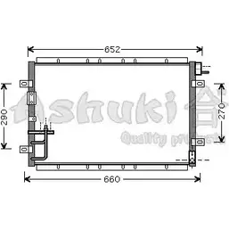 Радиатор кондиционера ASHUKI 3044950 NOH ECIZ NQB4PRP I200-12