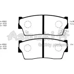 Тормозные колодки, дисковые, комплект ASHUKI Z6KM7ER W V7AC3 3046570 K012-09 изображение 0