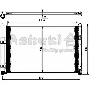 Радиатор кондиционера ASHUKI K460-15 3047018 PICC1 K21 CM