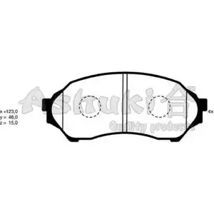 Тормозные колодки, дисковые, комплект ASHUKI EXS NJ 3047700 S3YVSL M050-25