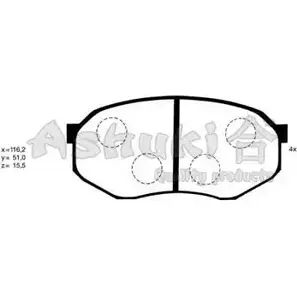Тормозные колодки, дисковые, комплект ASHUKI M051-05 3HT7 0 3047707 L3V1VH5