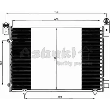 Радиатор кондиционера ASHUKI VT 691 M559-34 3048330 6YC0N83 изображение 0