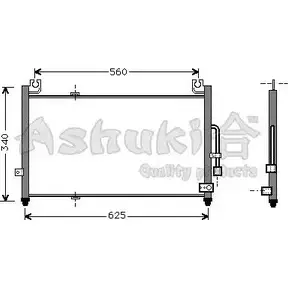 Радиатор кондиционера ASHUKI UYW LYA 0G0RV M559-60 3048343