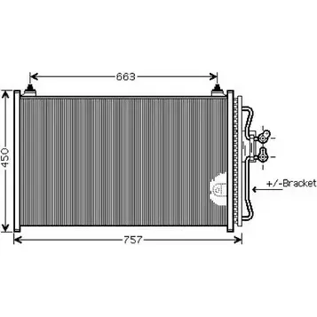 Радиатор кондиционера ASHUKI 8QKXE M559-74 PU39 ZK 3048354