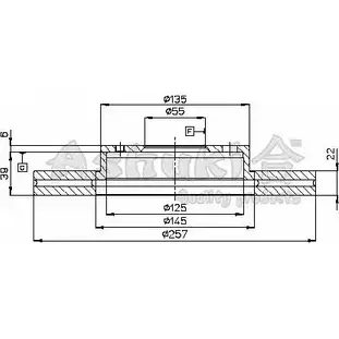 Тормозной диск ASHUKI T2XBAY M605-10 3048430 5E99 7Z