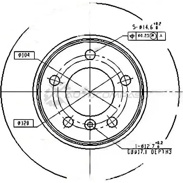 Тормозной диск PATRON PBD1539 BRPI6 JZ 3520403 изображение 0