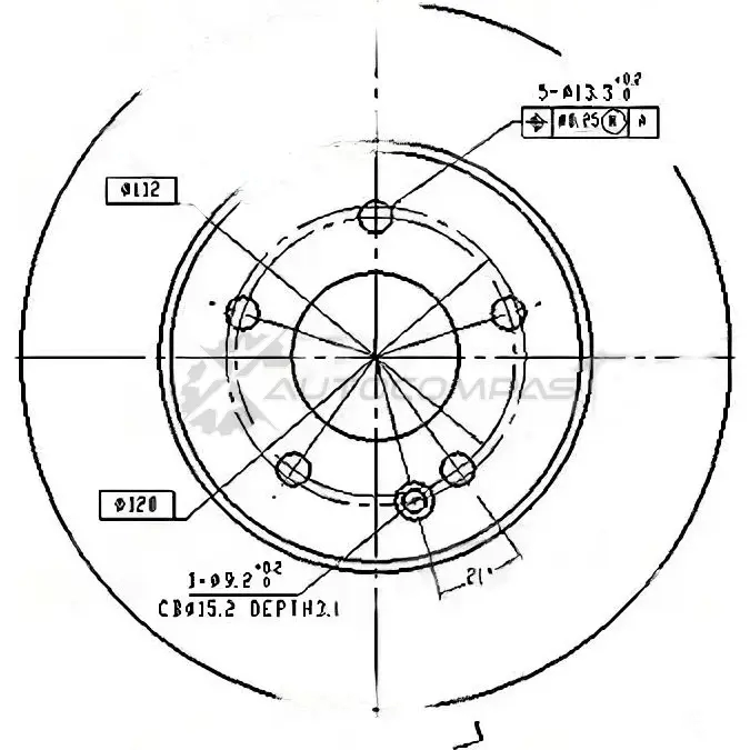 Тормозной диск PATRON 3520584 PBD2654 IIDZ3T T