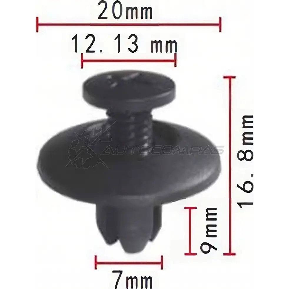 Клипса пластмассовая PATRON 1425559446 4YZ 0AT p370025