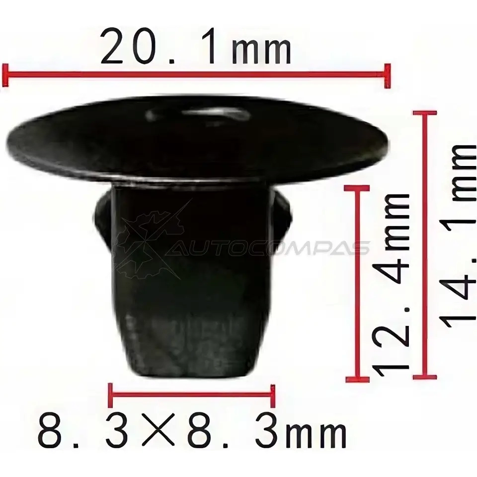 Клипса пластмассовая PATRON 1425559519 p370067 PA HZ6XY