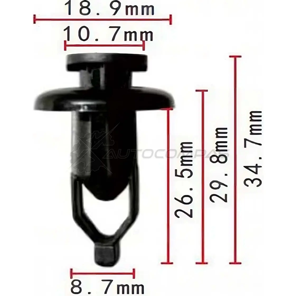 Клипса пластмассовая PATRON p370082 1425559488 EHW3V B