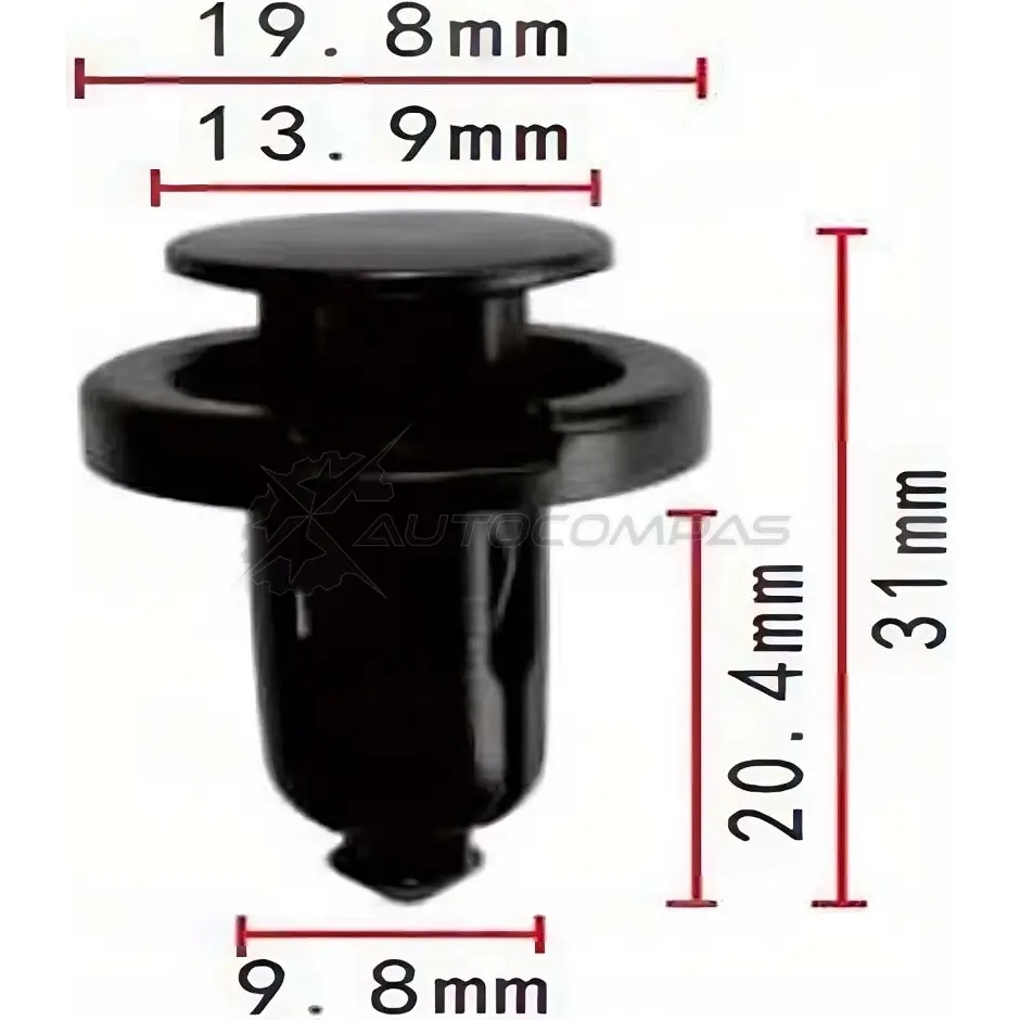 Клипса пластмассовая PATRON AQD T09 p370093 1425559449