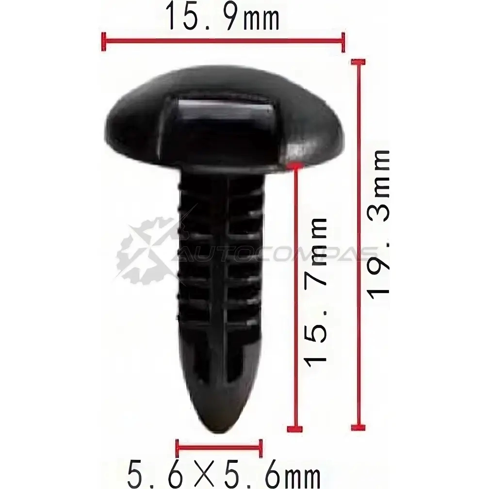 Клипса пластмассовая PATRON 1425559533 p370101 M8 I116