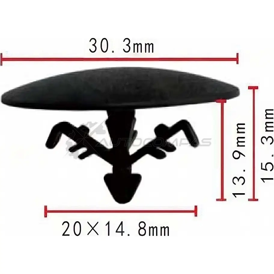 Клипса пластмассовая PATRON S6A PK0K 1425559444 p370084