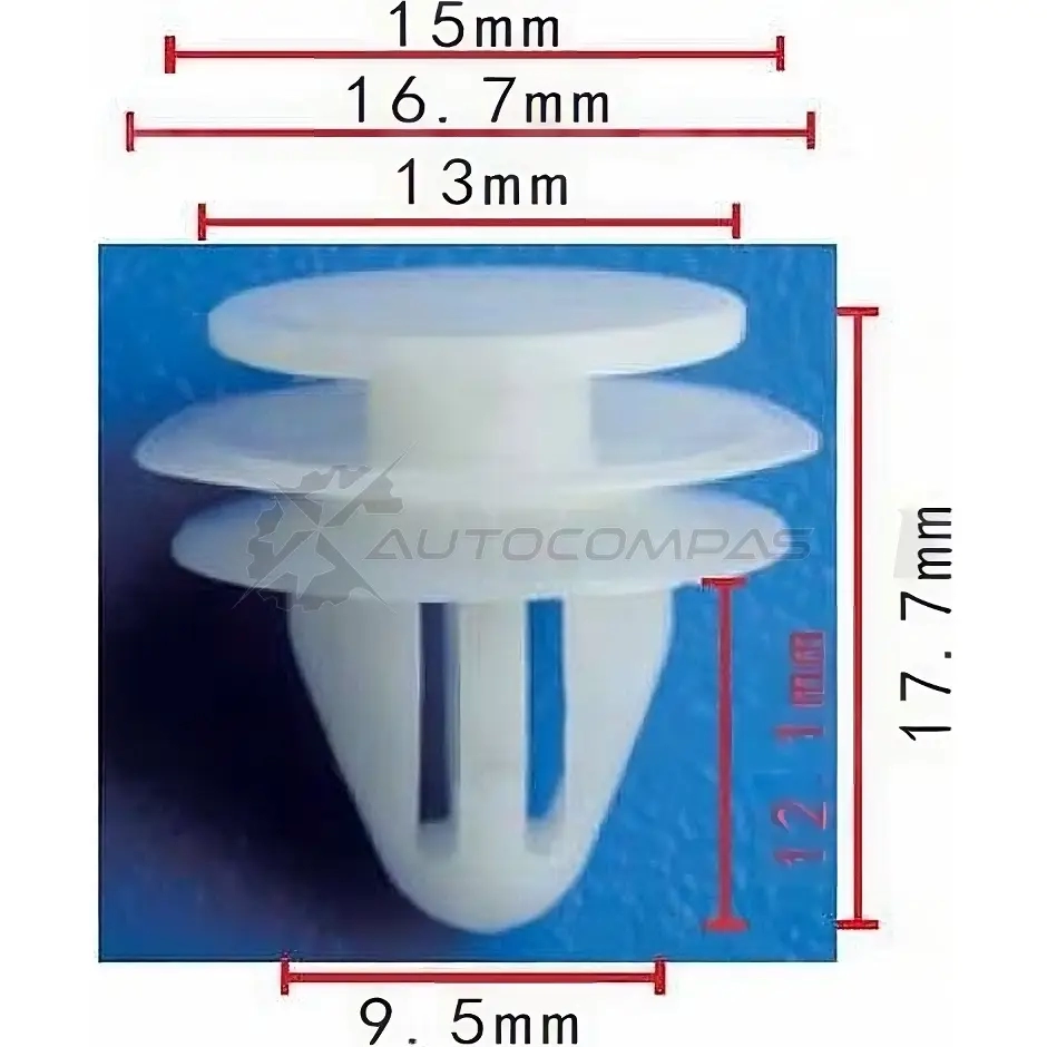 Клипса пластмассовая PATRON 1425559504 OB46 AF p370046