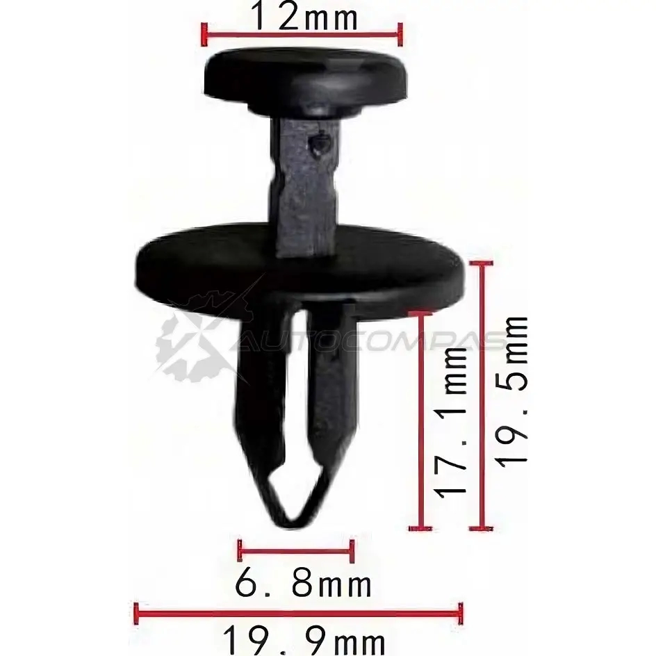 Клипса пластмассовая PATRON p370043 AV J61 1425559484