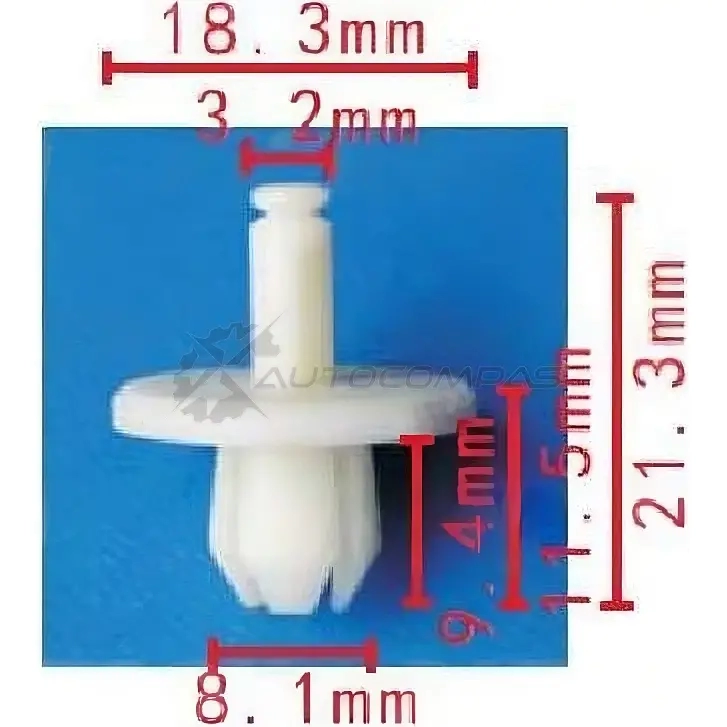 Клипса пластмассовая PATRON 6 ZNR601 p371509 1425558988