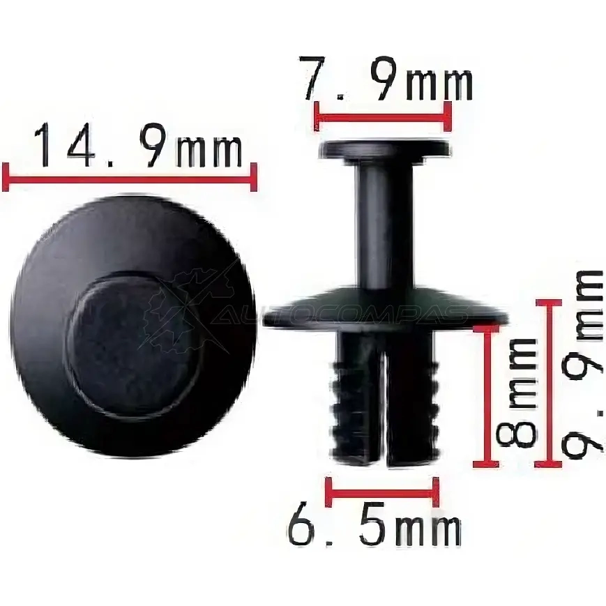 Клипса пластмассовая PATRON 1425558242 p371491 RC MFQ3X