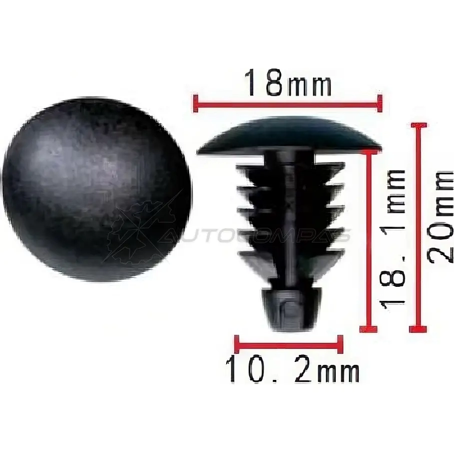 Клипса пластмассовая PATRON p371466 1425558566 4R 46P