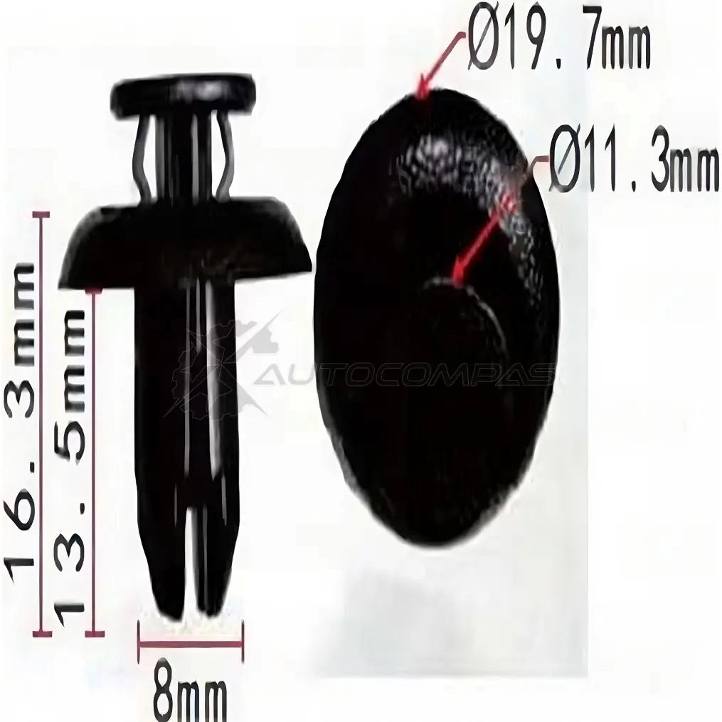 Клипса пластмассовая PATRON p371289 WG1 BOI 1425558346