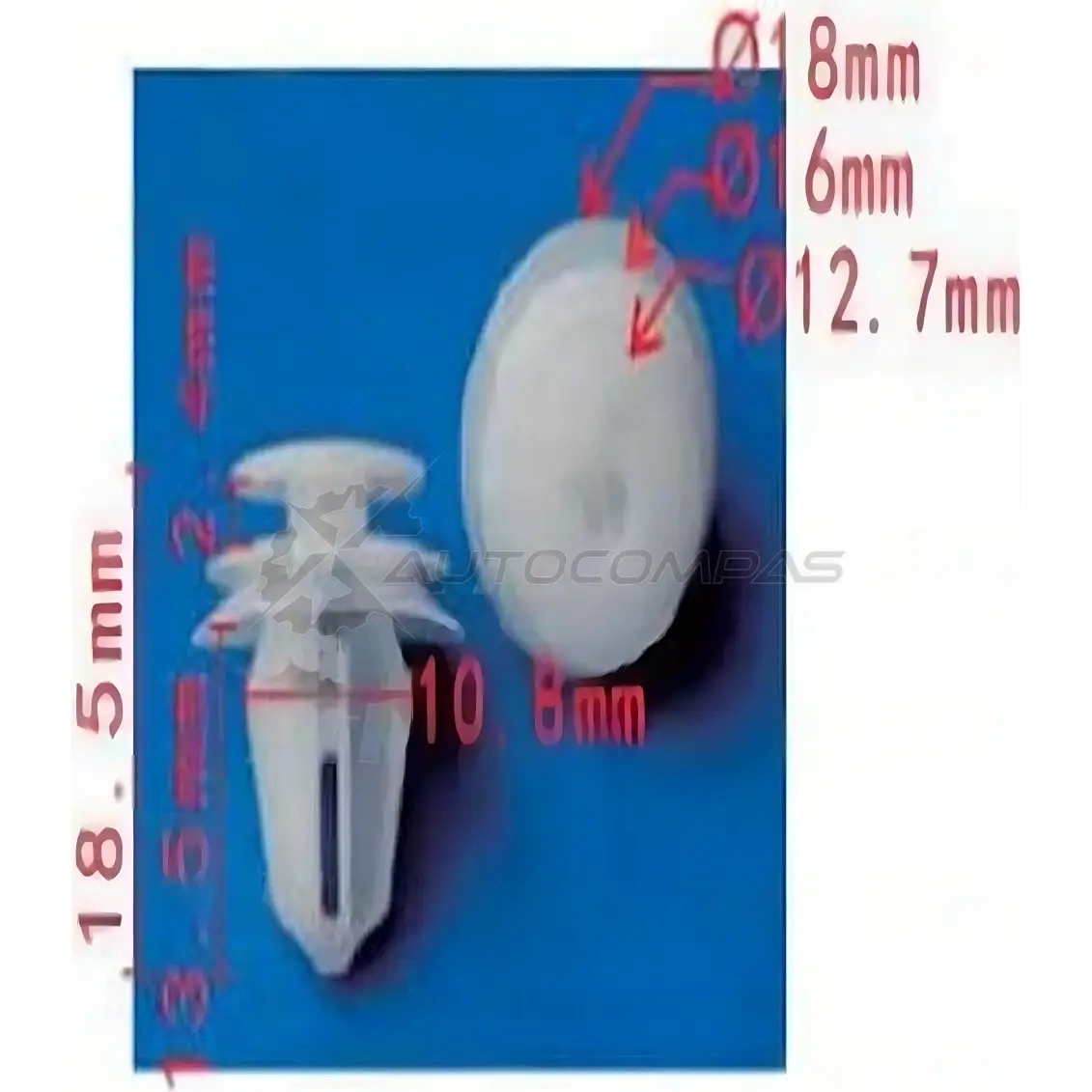 Клипса пластмассовая PATRON p371230 1425559098 2D6GX3 L
