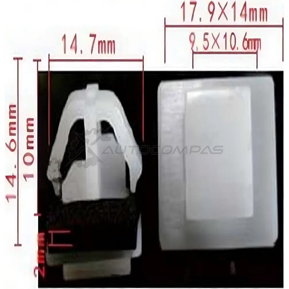 Клипса пластмассовая PATRON p371186 1425558419 HG6N M