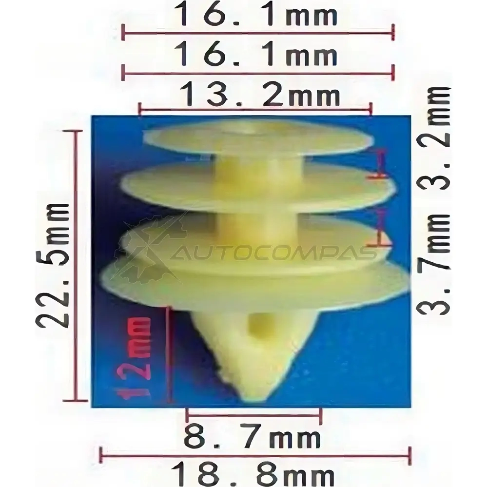 Клипса пластмассовая PATRON p371123 1425558163 HRU 31S