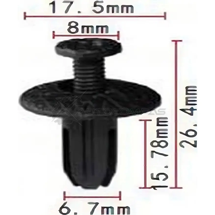 Клипса пластмассовая PATRON MU2SM H p370788 1425558224