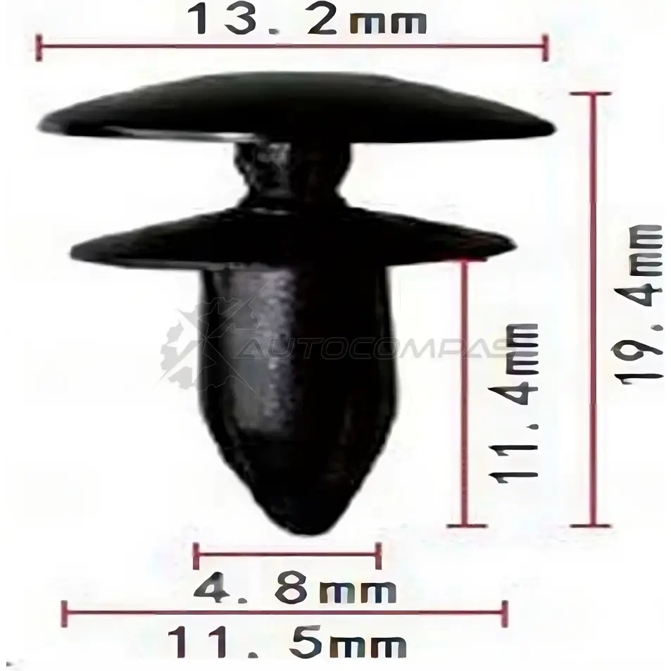 Клипса пластмассовая PATRON p370763 PG1 U67 1425559052