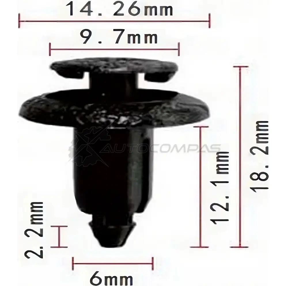 Клипса пластмассовая PATRON WZU LT p370732 1425558072