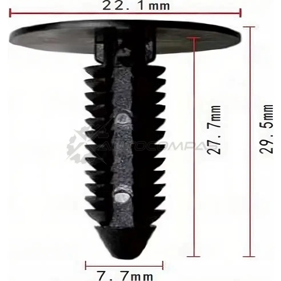 Клипса пластмассовая PATRON p370755 1425558791 02X L38