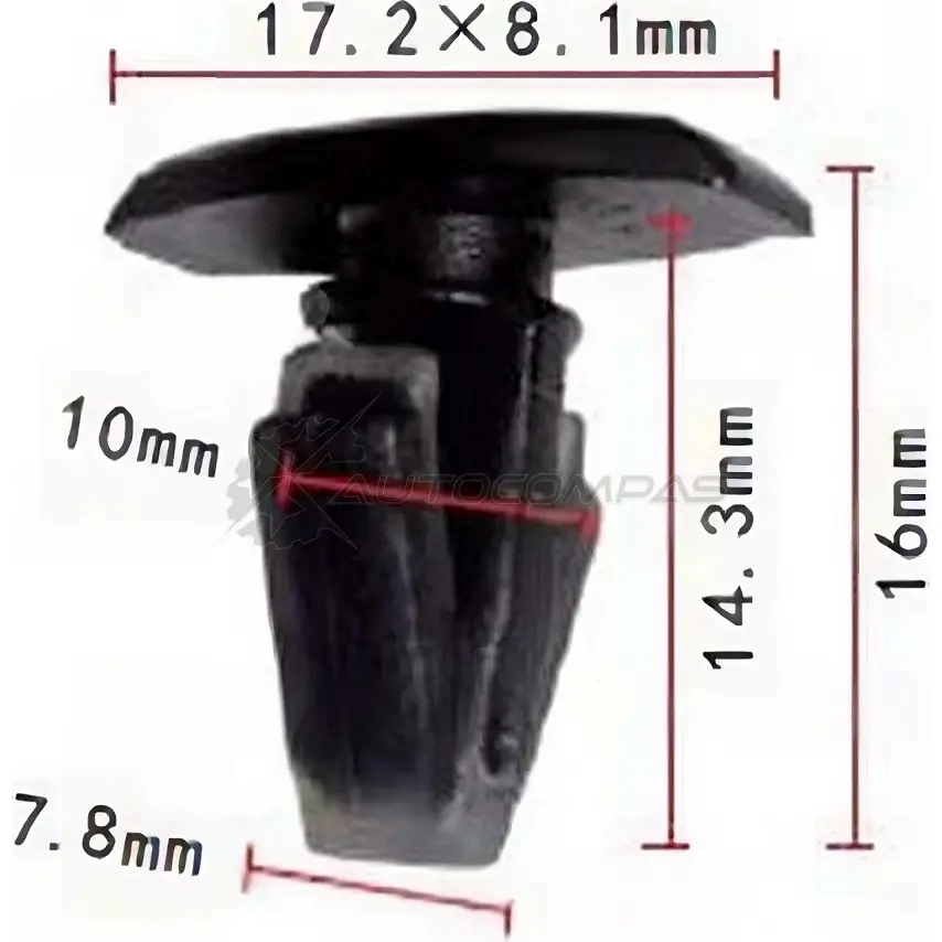 Клипса пластмассовая PATRON 1425558457 XI FIU p370636