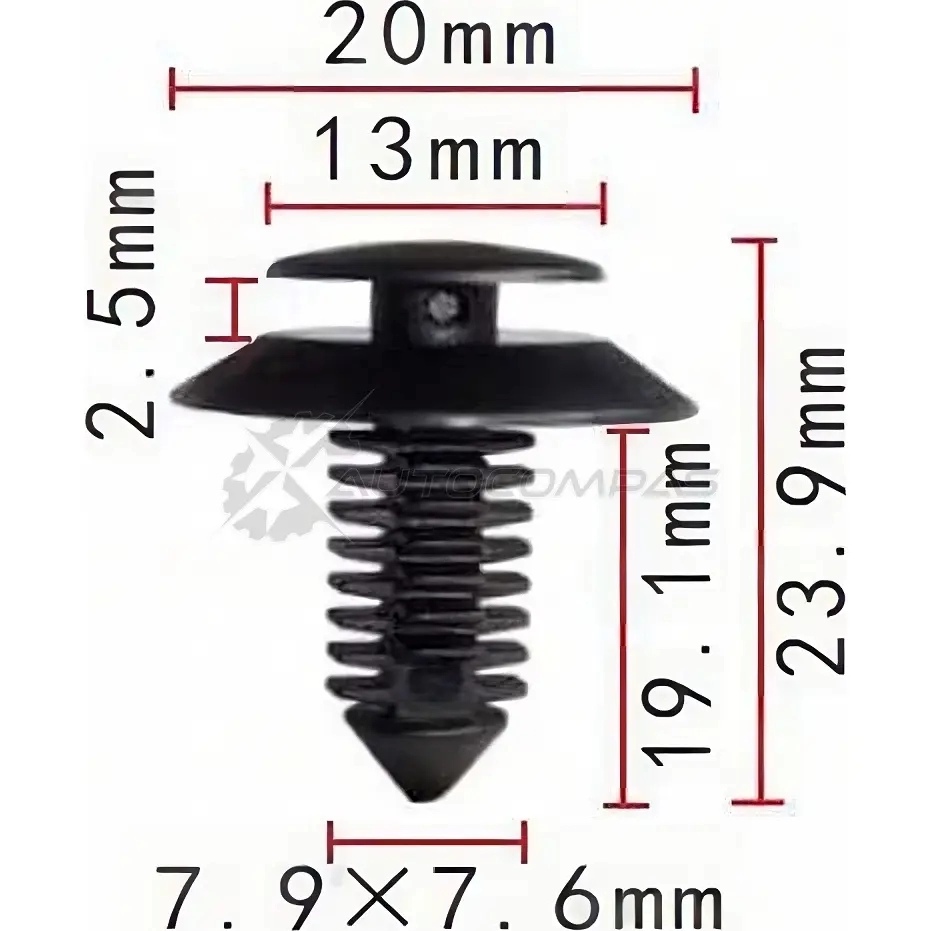 Клипса пластмассовая PATRON 91KD 11 1425559209 p370478